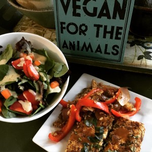 Tofu loaf and fried rice @jlgoesvegan