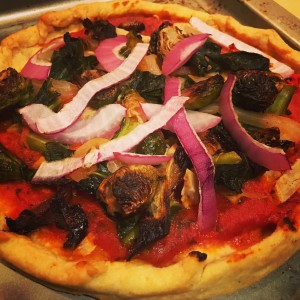 Leftover veggies pizza @jlgoesvegan