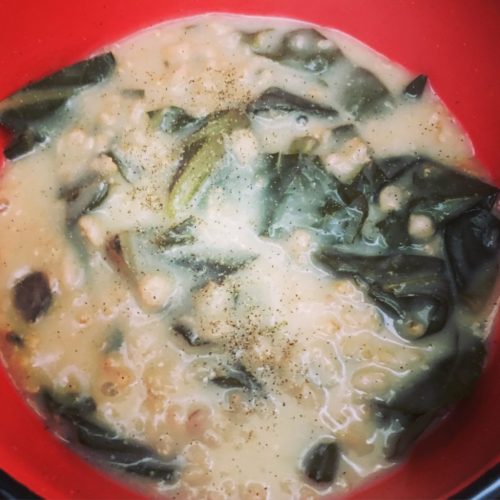 Savory Soy Collard Green Porridge @jlgoesvegan