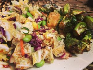 Air fryer Brussels sprouts @jlgoesvegan