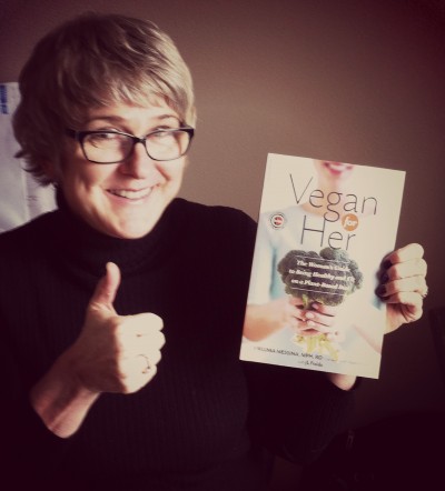 JL and the advance copy of Vegan for Her