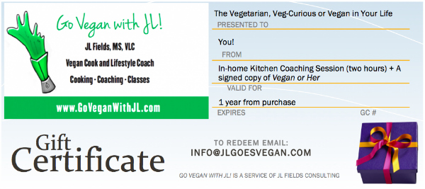 Vegan Kitchen Coaching with JL Fields