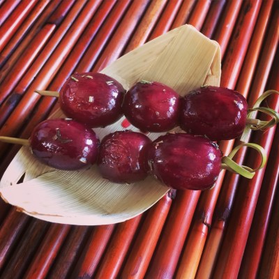 savory grilled grapes