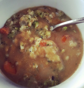 Savory Vegetables Oats with White Bean Gravy | JL Fields | JLgoesVegan.com | @jlogesvegan