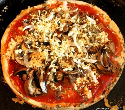 Socca Style Pizza on JL goes Vegan