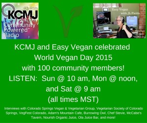 World Vegan Day 2015 Easy Vegan Broadcast