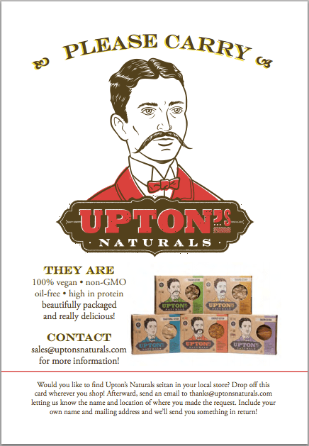 upton's naturals setian request card