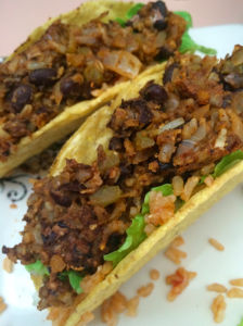 Black Bean Burger Taco | Real World Vegan Meal Plans | JLgoesVegan.com