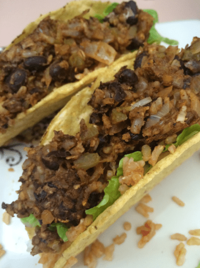 Black Bean Burger Taco | Real World Vegan Meal Plans | JLgoesVegan.com